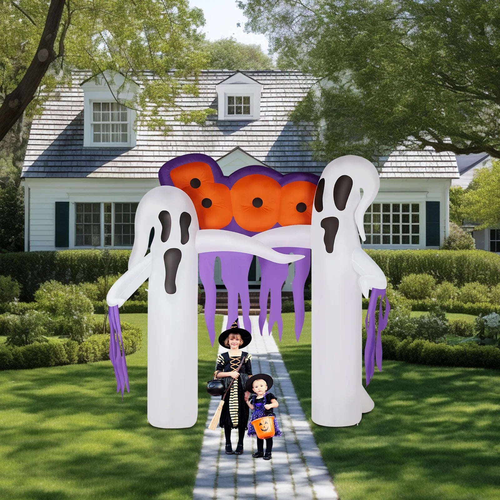 10 FT Halloween Inflatables Ghost Arch Outdoor Halloween Decoration