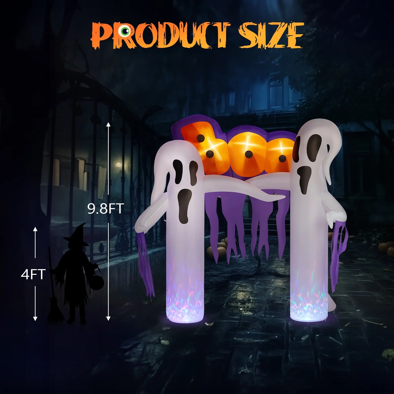 10 FT Halloween Inflatables Ghost Arch Outdoor Halloween Decoration