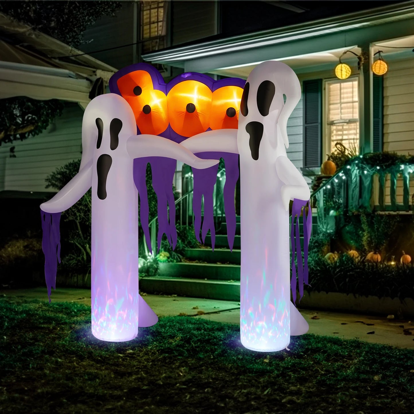 10 FT Halloween Inflatables Ghost Arch Outdoor Halloween Decoration